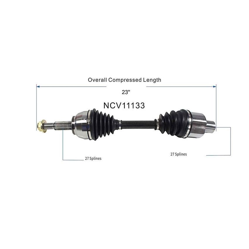 GSP NCV11133 Ford, Lincoln, Mercury CV Axle Assembly  - Front Right
