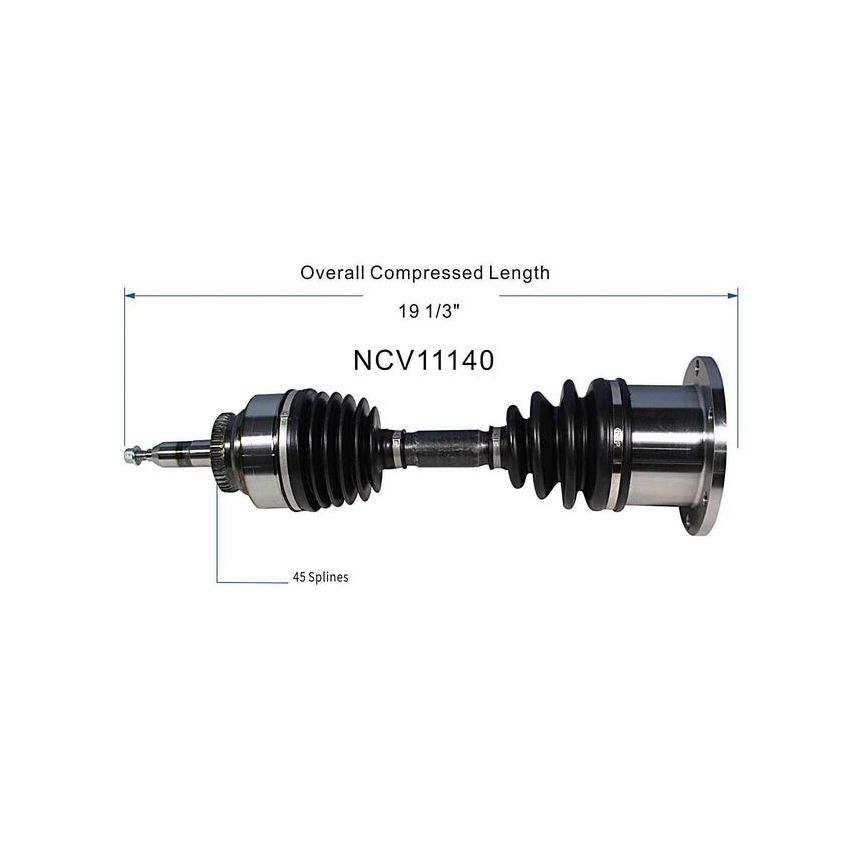 GSP NCV11140 Ford, Lincoln CV Axle Assembly  - Front