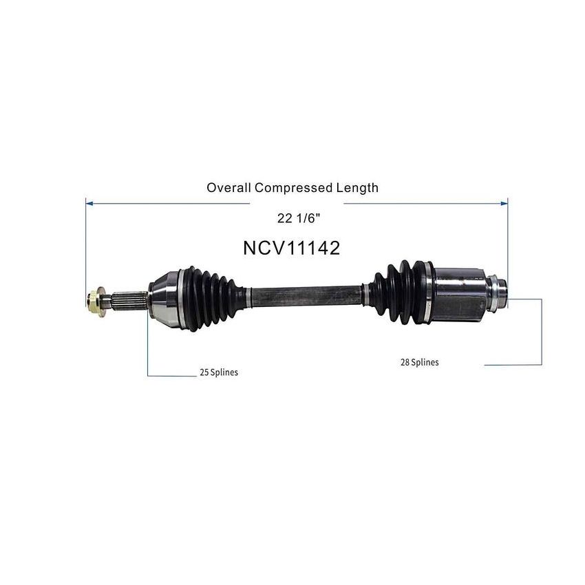 GSP NCV11142 05-11 Ford Focus (2.0, 2.3) CV Axle Assembly  - Front Right