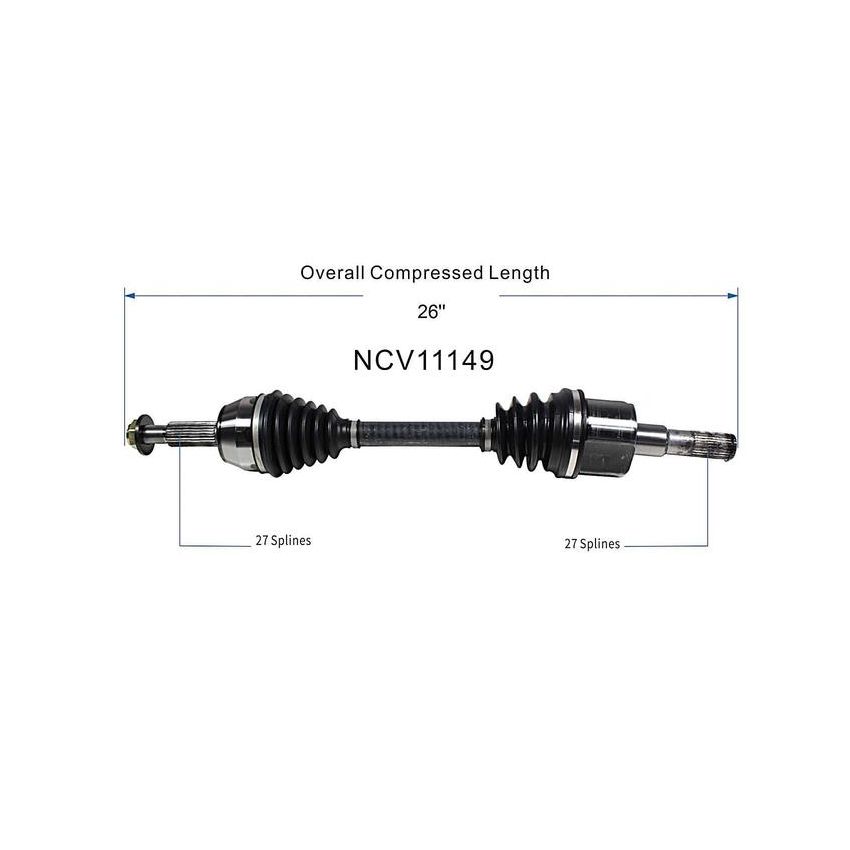 GSP NCV11149 Ford, Mercury CV Axle Assembly  - Front Left