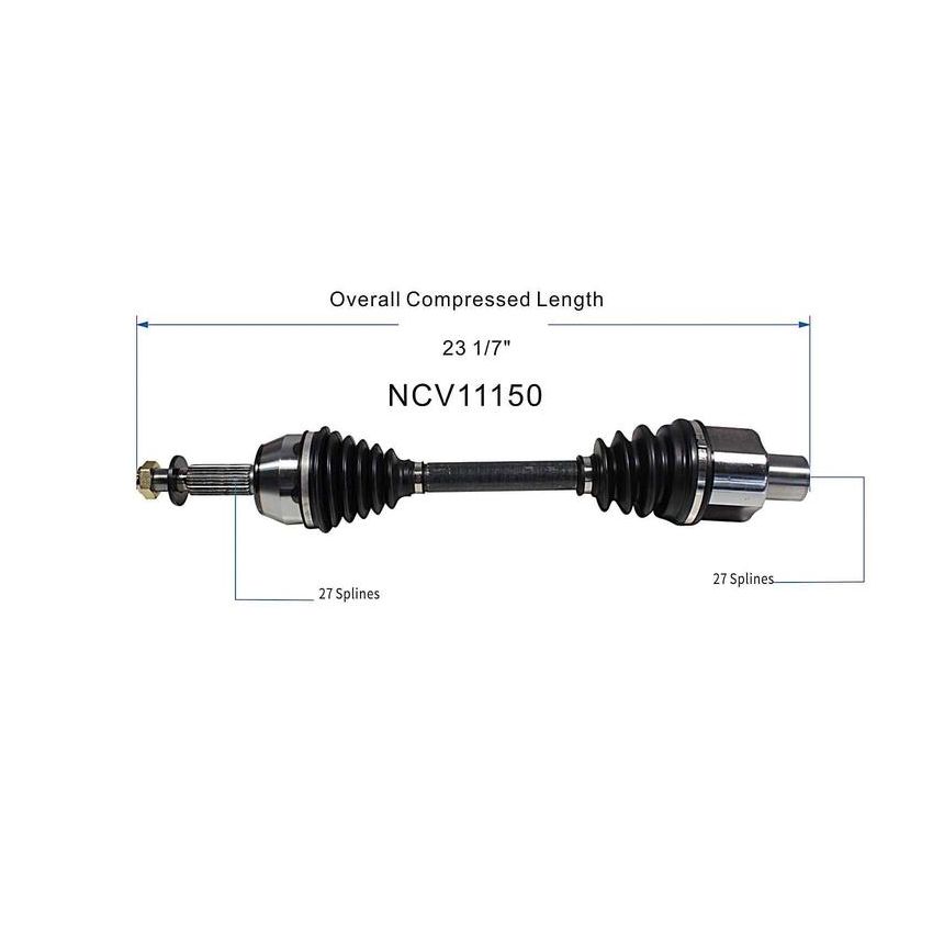 GSP NCV11150 Ford, Mercury CV Axle Assembly  - Front Right