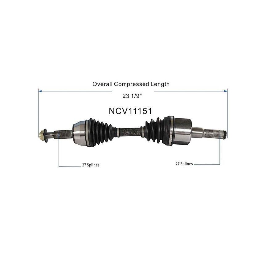 GSP NCV11151 Ford CV Axle Assembly  - Front Left
