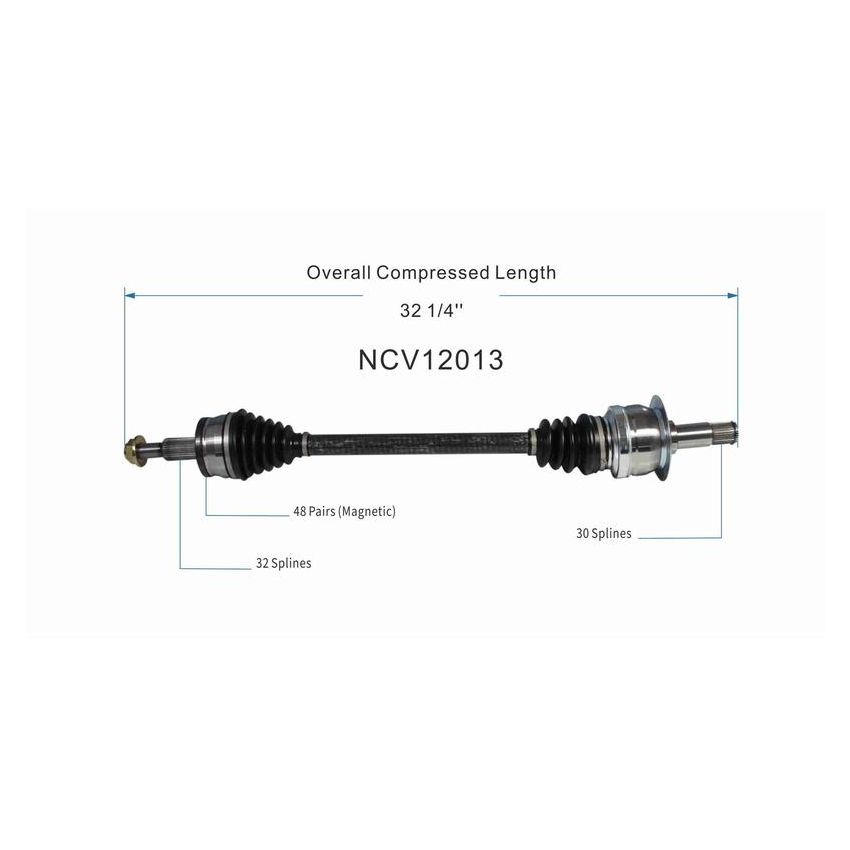 GSP NCV12013 Chrysler, Dodge (5.7, 6.1 - AWD/RWD) CV Axle Assembly  - Rear Left