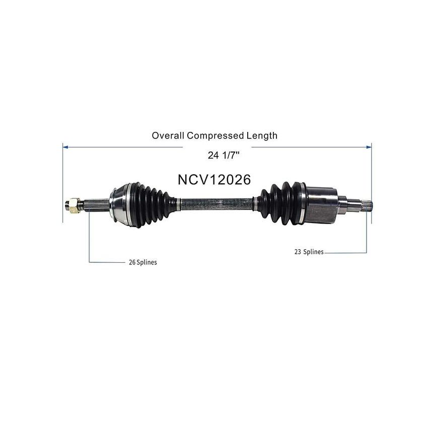 GSP NCV12026 Chrysler, Dodge, Plymouth CV Axle Assembly