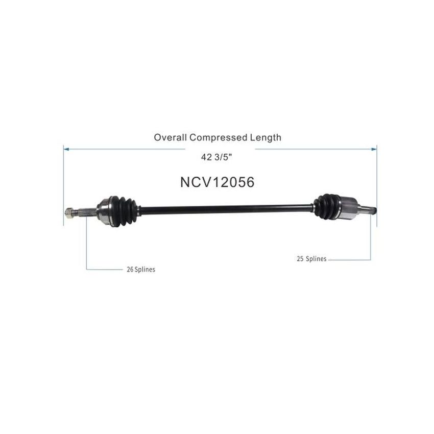 GSP NCV12056 04-06 Chrysler Pacifica (3.5, 3.8 - AWD/FWD) CV Axle Assembly  - Front Right