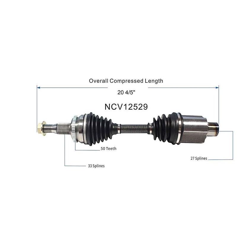 GSP NCV12529 02-04 Chrysler 300M Special CV Axle Assembly  - Front Right