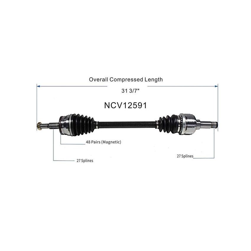 GSP NCV12591 Chrysler, Dodge (5.7 - AWD/RWD) CV Axle Assembly  - Rear Left