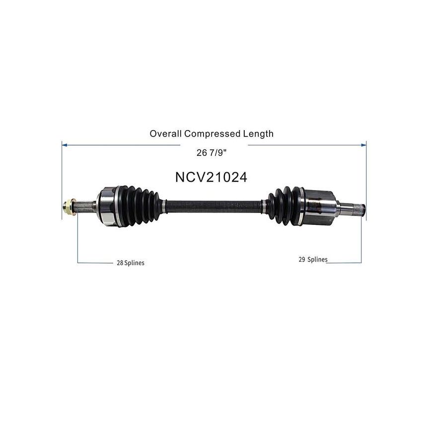 GSP NCV21024 07-08 Acura TL (3.2, 3.5) CV Axle Assembly  - Front Left