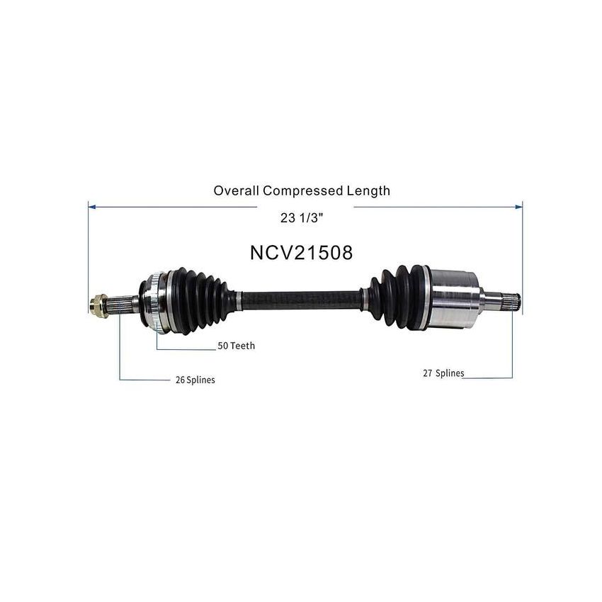 GSP NCV21508 Acura, Honda (Sedan) CV Axle Assembly  - Front Right