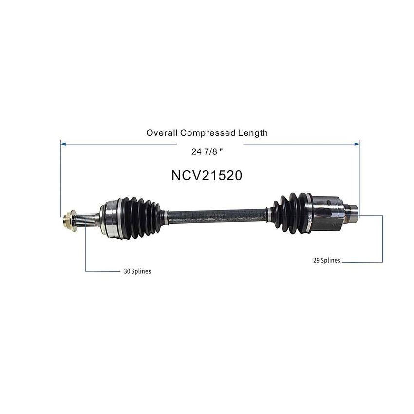 GSP NCV21520 Acura CV Axle Assembly  - Front Right