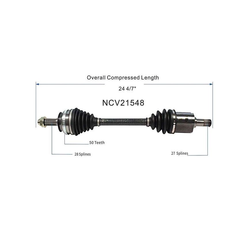 GSP NCV21548 02-06 Acura RSX Type-S CV Axle Assembly  - Front Left