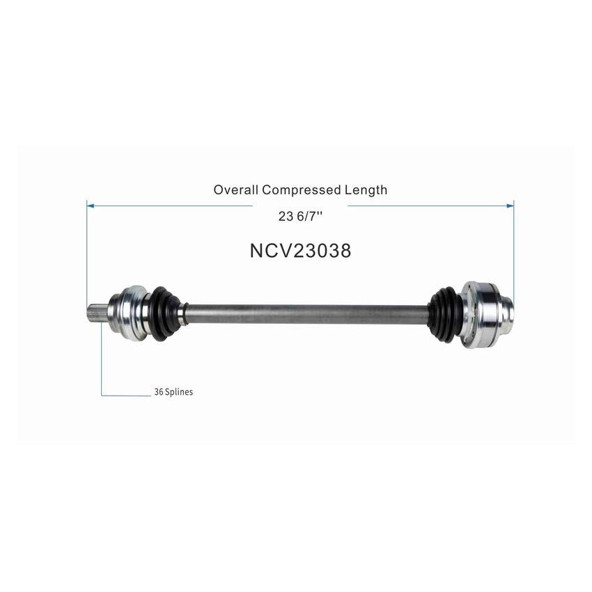 GSP NCV23038 Audi, Volkswagen CV Axle Assembly  - Rear Left