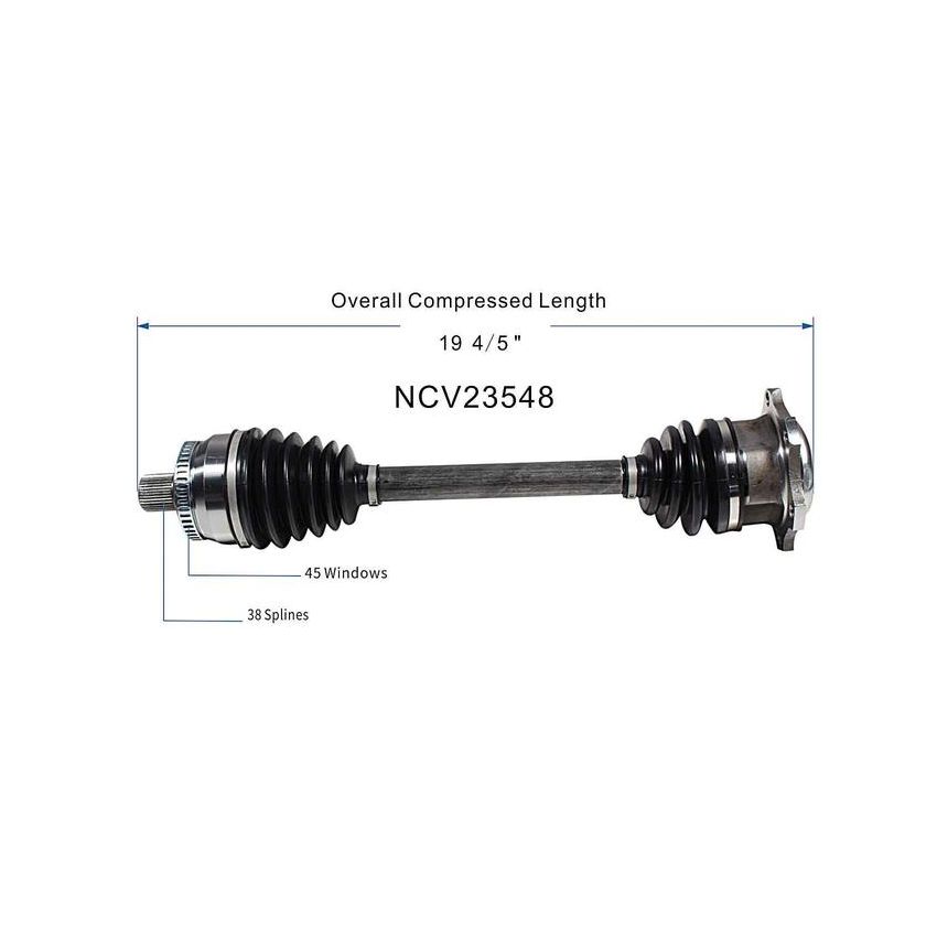 GSP NCV23548 Audi, Volkswagen (2.8) CV Axle Assembly  - Front Right