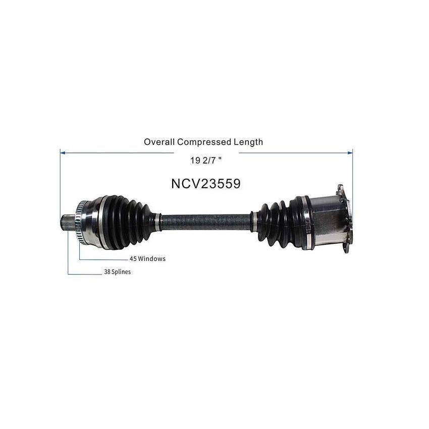 GSP NCV23559 Audi (1.8, 3.0, 3.2) CV Axle Assembly  - Front Right