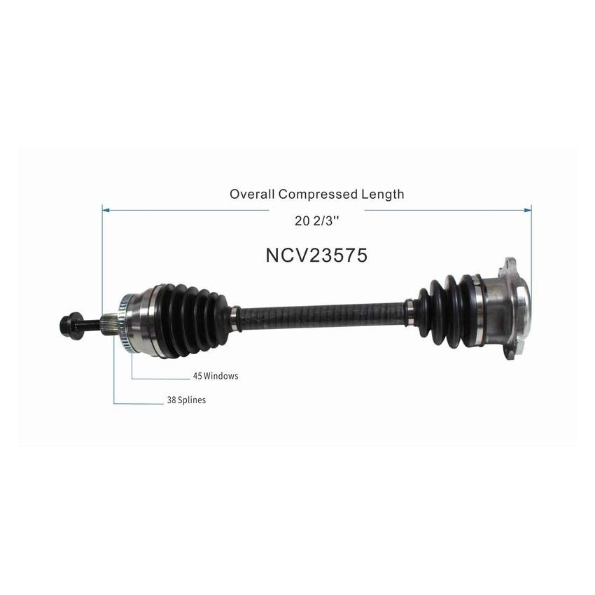 GSP NCV23575 Audi, Volkswagen (1.8, 2.0, 2.8, 3.0, 4.0) CV Axle Assembly
