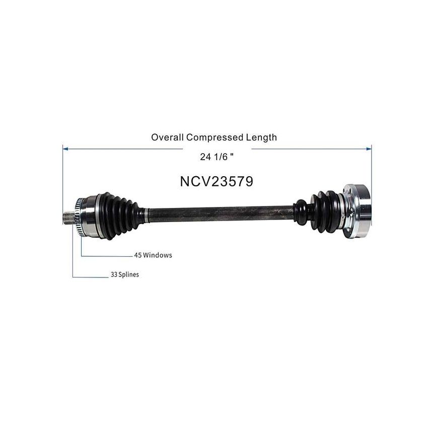 GSP NCV23579 Audi, Volkswagen (1.8) CV Axle Assembly  - Front Left