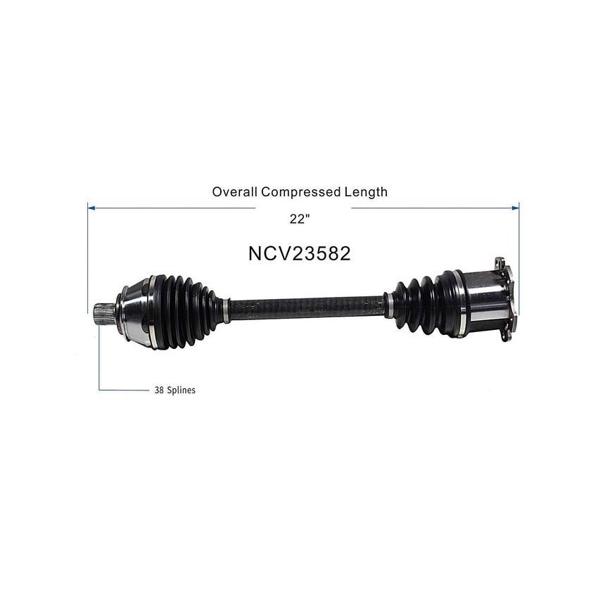 GSP NCV23582 Audi (6.0) CV Axle Assembly  - Front Left