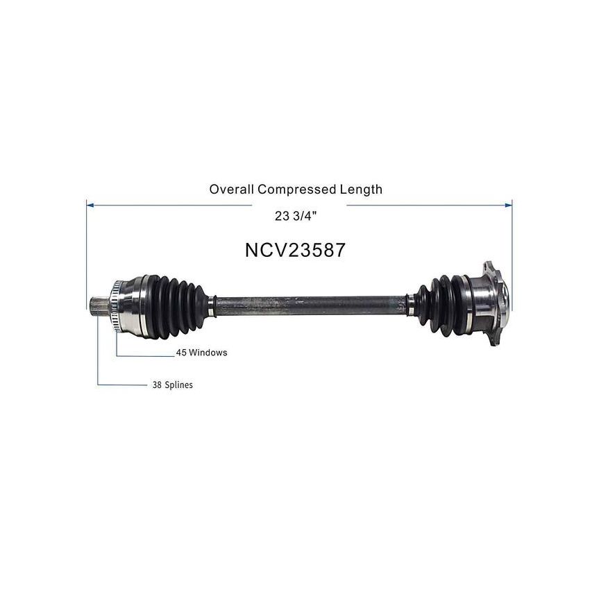 GSP NCV23587 Audi, Volkswagen (1.8, 2.0, 2.8, 4.0) CV Axle Assembly