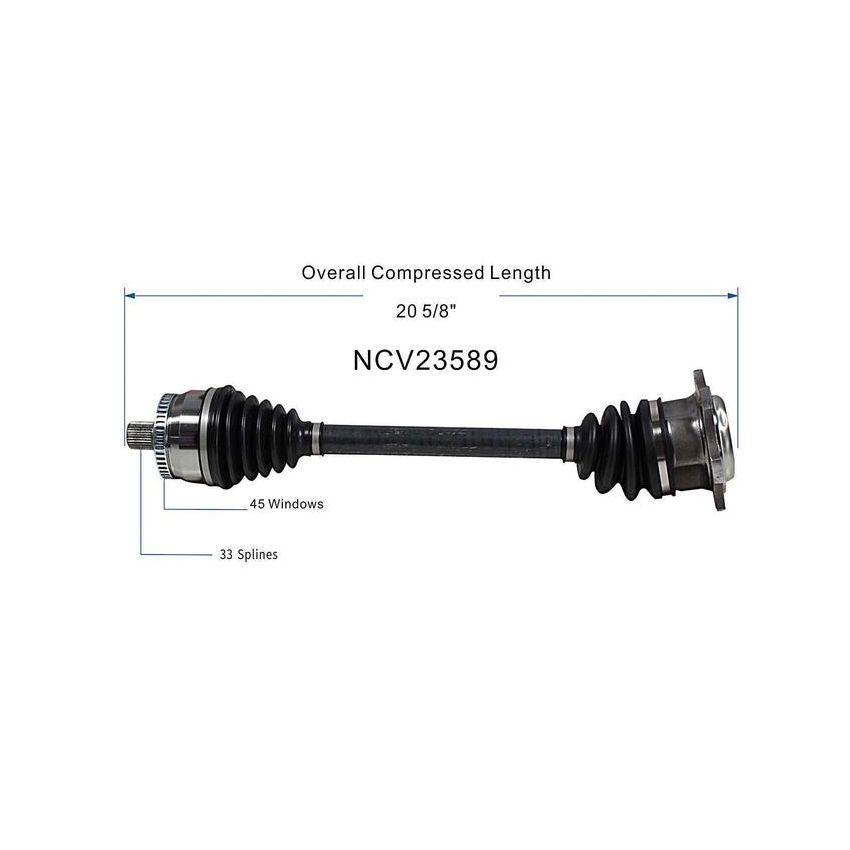 GSP NCV23589 Audi, Volkswagen (1.8) CV Axle Assembly  - Front Left