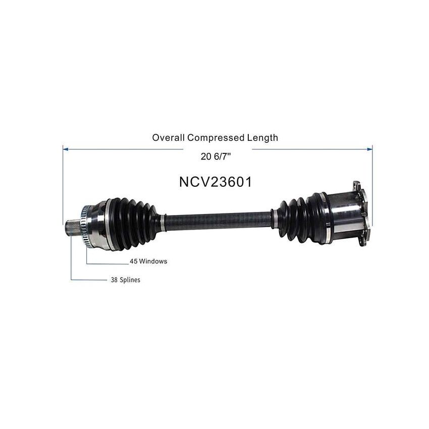 GSP NCV23601 01-05 Audi Allroad Quattro CV Axle Assembly  - Front Left