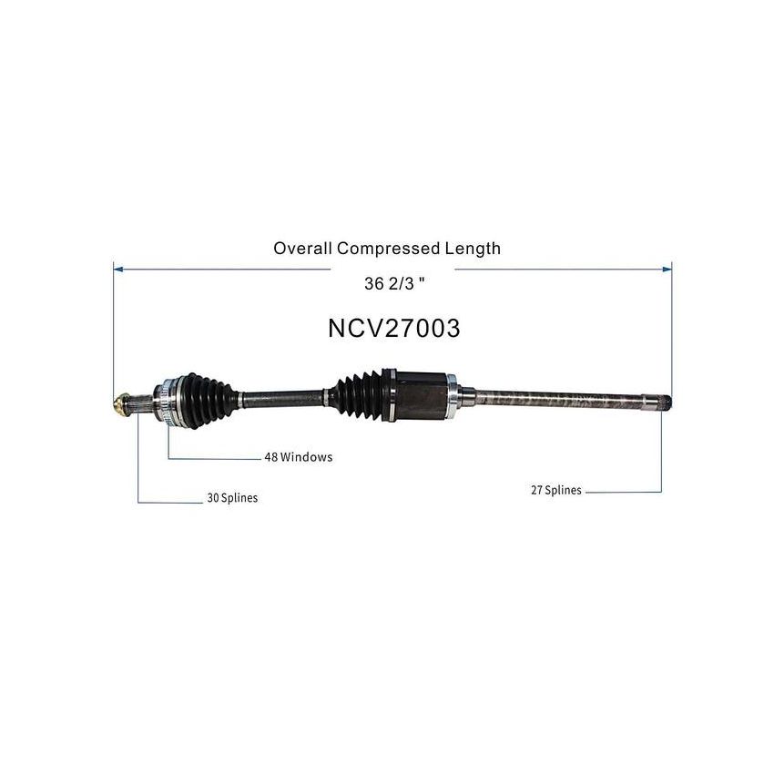GSP NCV27003 BMW CV Axle Assembly  - Front Right