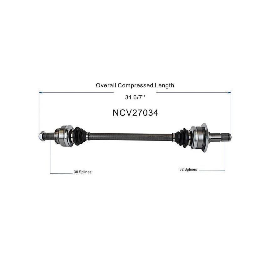 GSP NCV27034 BMW CV Axle Assembly  - Rear