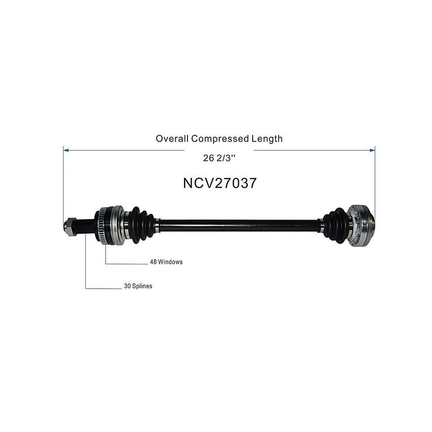 GSP NCV27037 04-06 BMW X3 3.0i CV Axle Assembly  - Rear Right