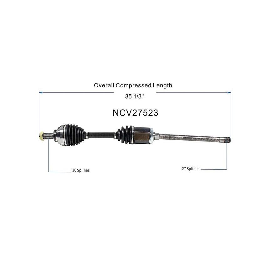 GSP NCV27523 BMW CV Axle Assembly  - Front Right