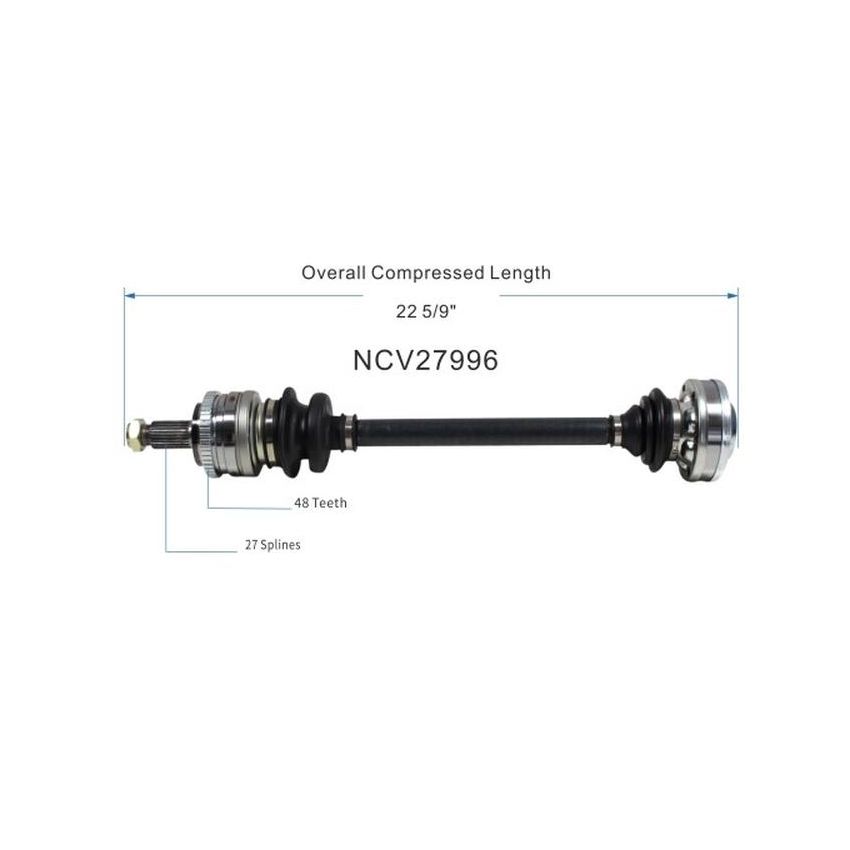 GSP NCV27996 BMW (Convertible) CV Axle Assembly  - Rear