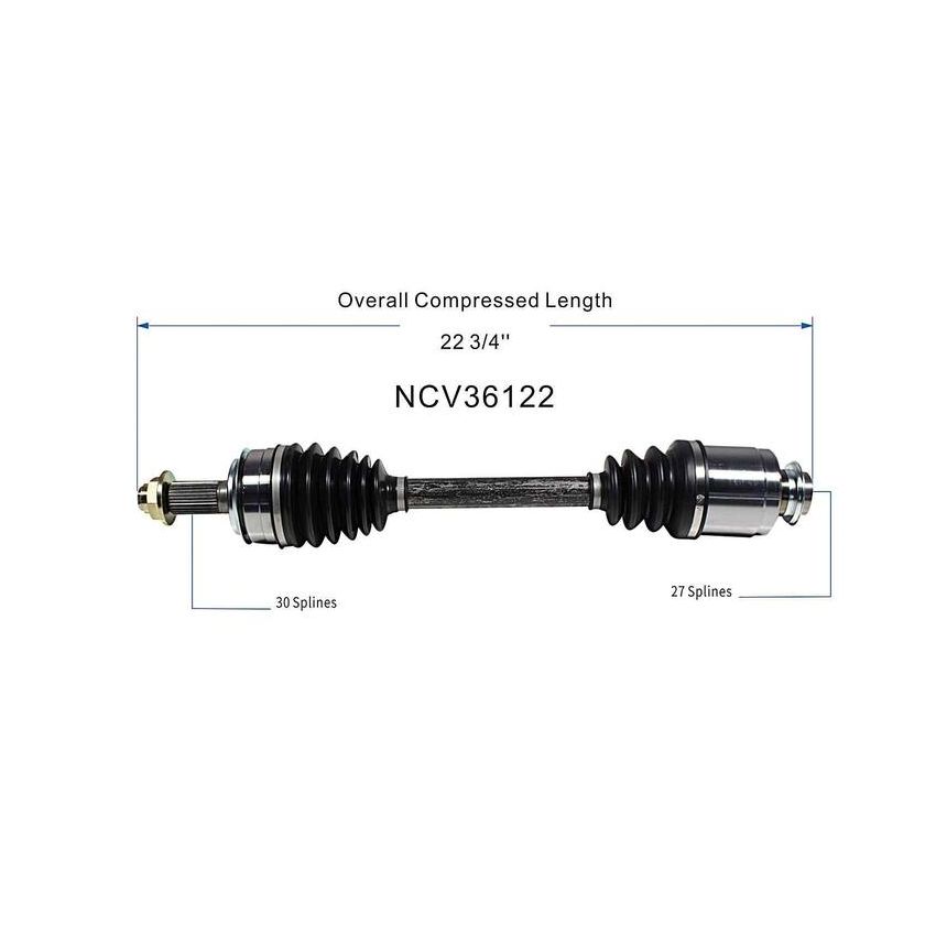 GSP NCV36122 Acura, Honda (Coupe/Sedan - 2.4) CV Axle Assembly  - Front Right