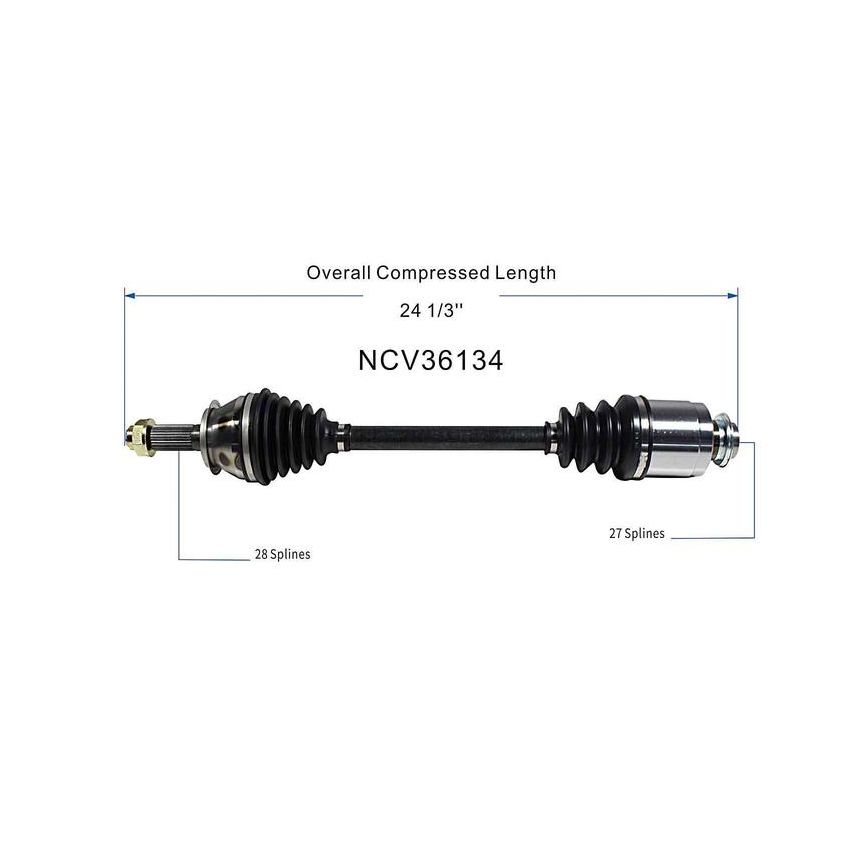 GSP NCV36134 02-06 Honda CR-V CV Axle Assembly  - Front Right