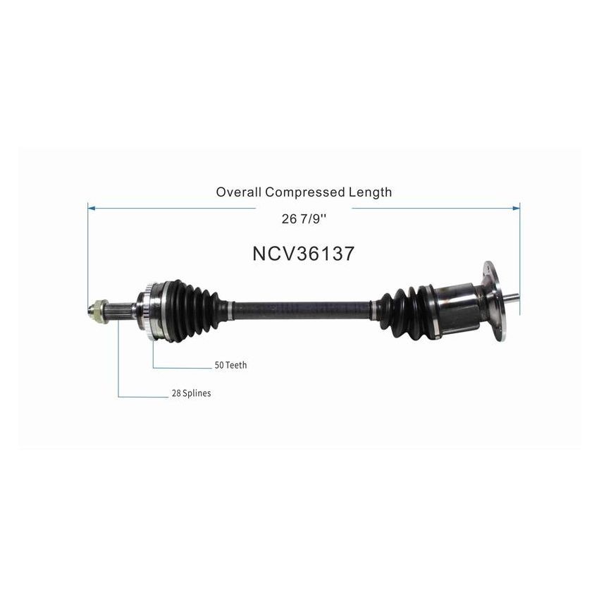 GSP NCV36137 00-09 Honda S2000 CV Axle Assembly  - Rear Left