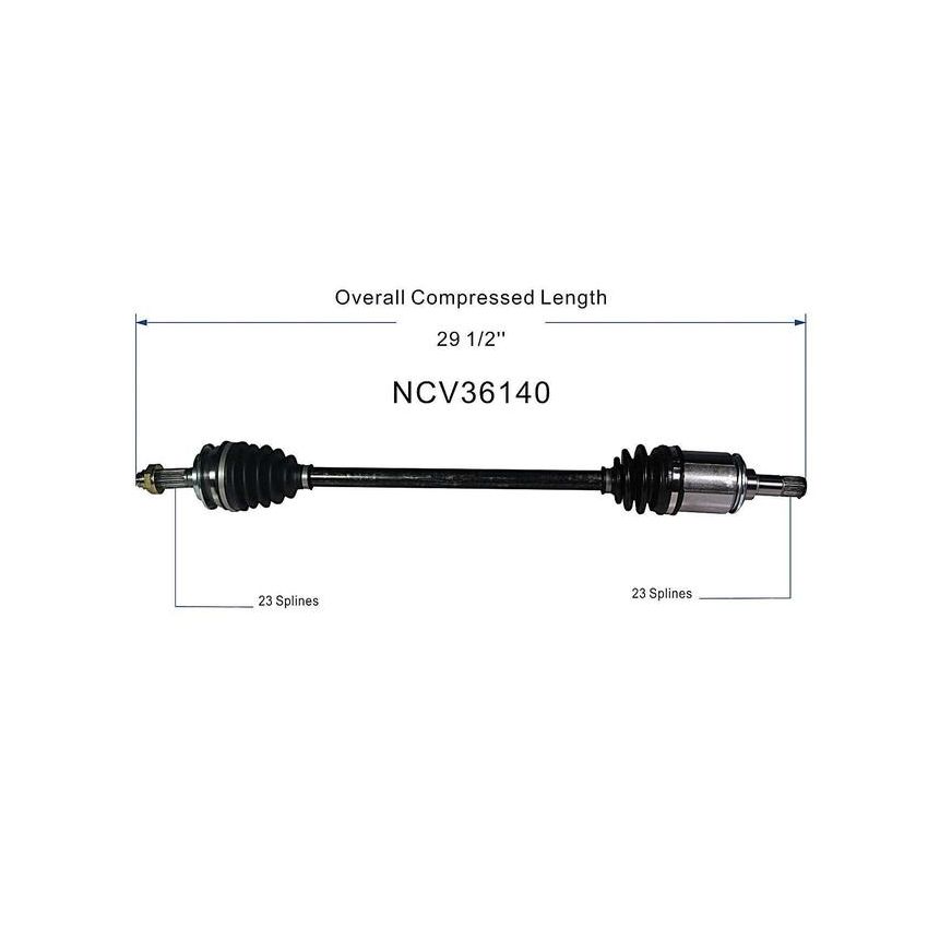 GSP NCV36140 02-06 Honda CR-V CV Axle Assembly  - Rear Left