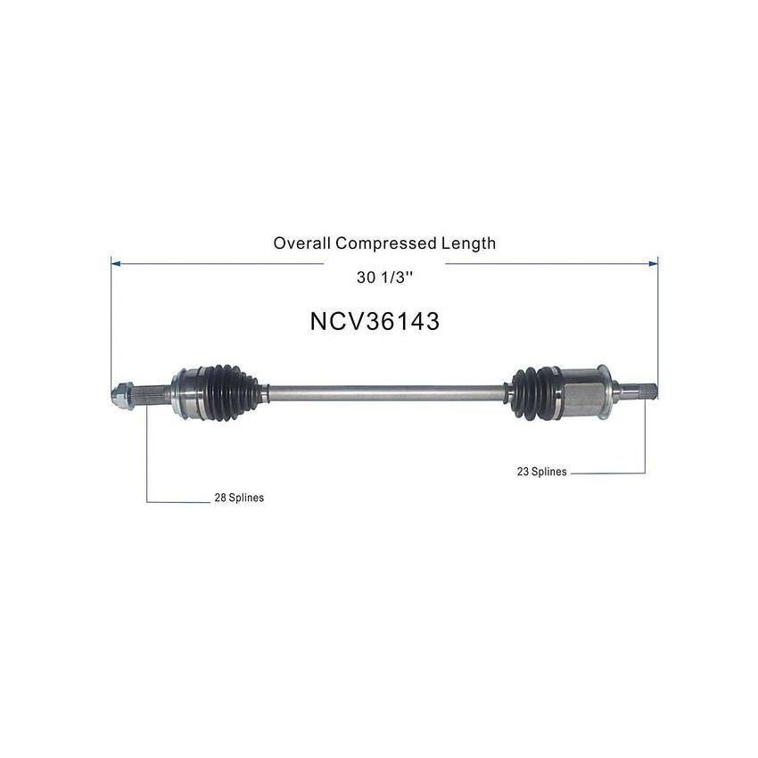 GSP NCV36143 09-11 Honda CR-V CV Axle Assembly  - Rear Left