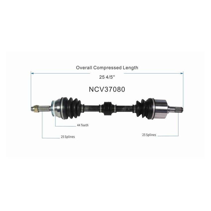 GSP NCV37080 Hyundai CV Axle Assembly  - Front Left