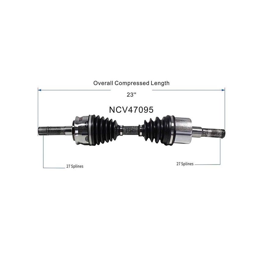 GSP NCV47095 Ford, Mazda (2.5, 3.0, 4.0 - 4WD) CV Axle Assembly  - Front Left