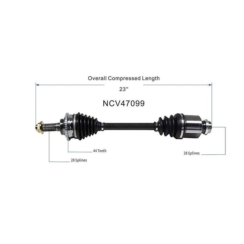 GSP NCV47099 00-01 Mazda MPV CV Axle Assembly  - Front Right