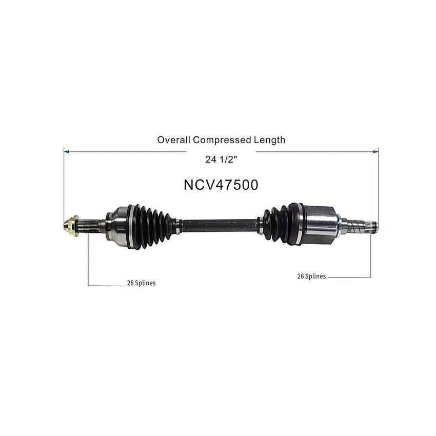 GSP NCV47500 05-09 Mazda 3 (2.0) CV Axle Assembly  - Front Left