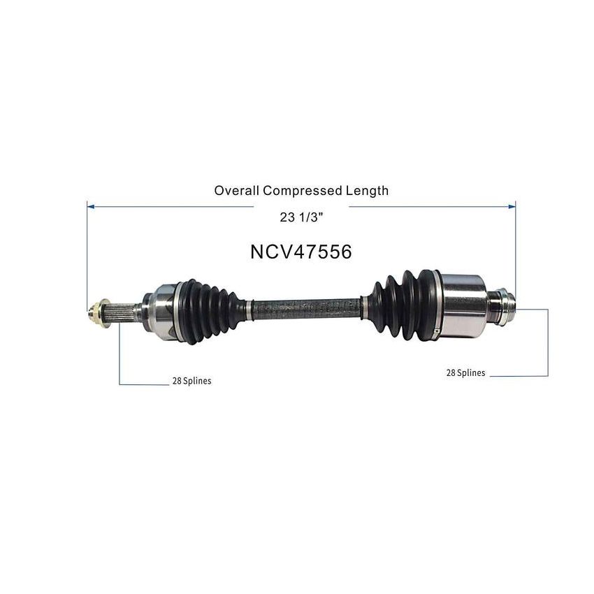 GSP NCV47556 Mazda (2.0, 2.3, 2.5) CV Axle Assembly  - Front Right