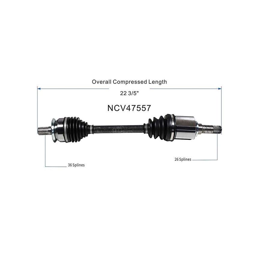 GSP NCV47557 04-05 Mazda 3 (2.0) CV Axle Assembly  - Front Left