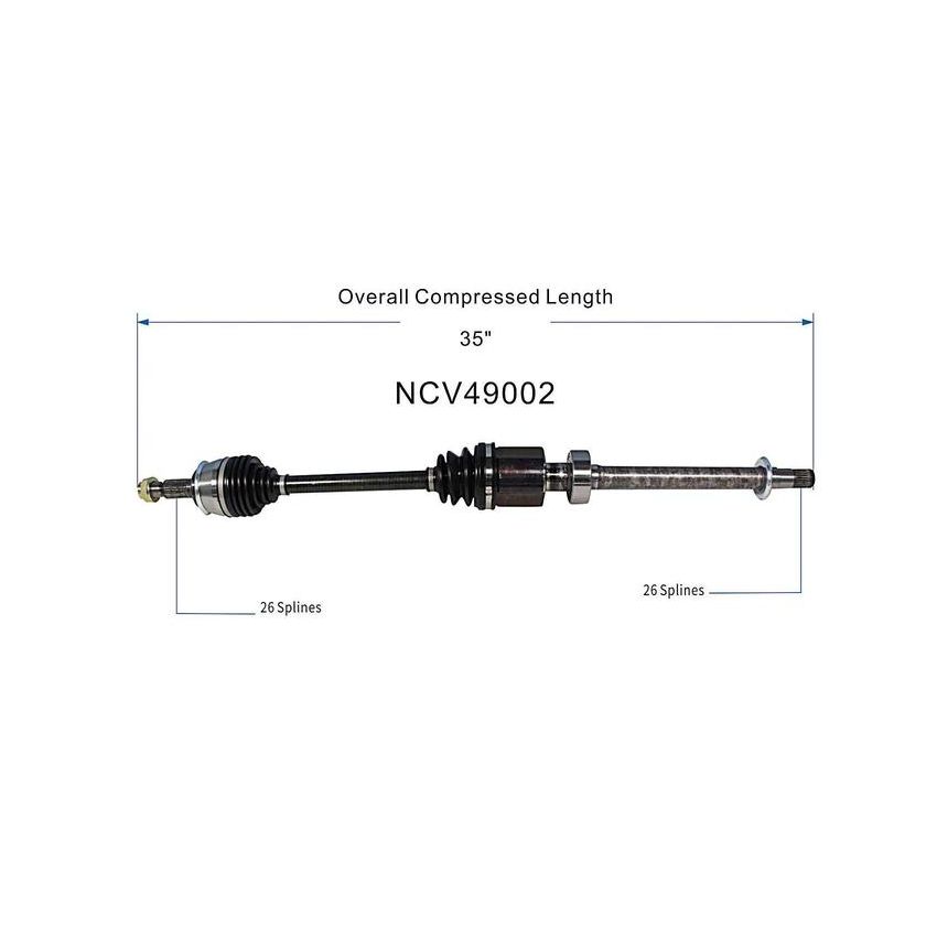 GSP NCV49002 05-08 Mini Cooper CV Axle Assembly  - Front Right