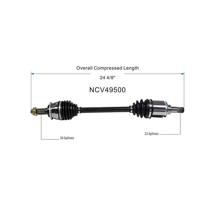 GSP NCV49500 02-04 Mini Cooper CV Axle Assembly  - Front Left