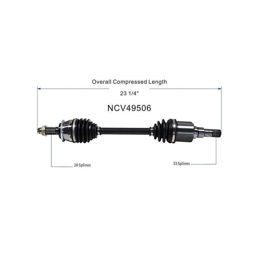 GSP NCV49506 04-08 Mini Cooper CV Axle Assembly  - Front Left