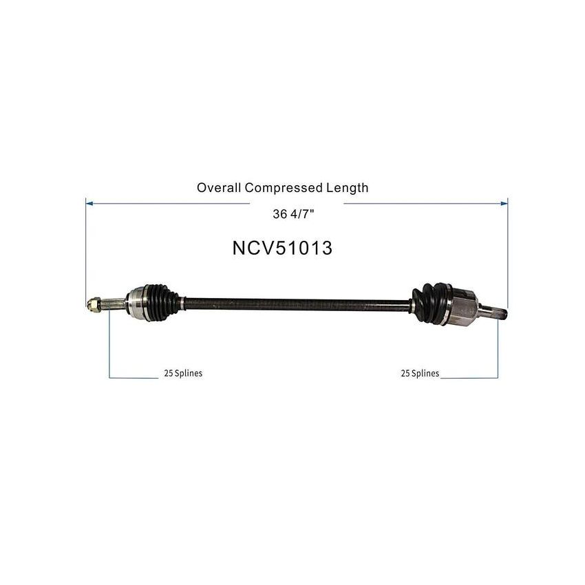 GSP NCV51013 Dodge, Mitsubishi, Plymouth CV Axle Assembly  - Front Left