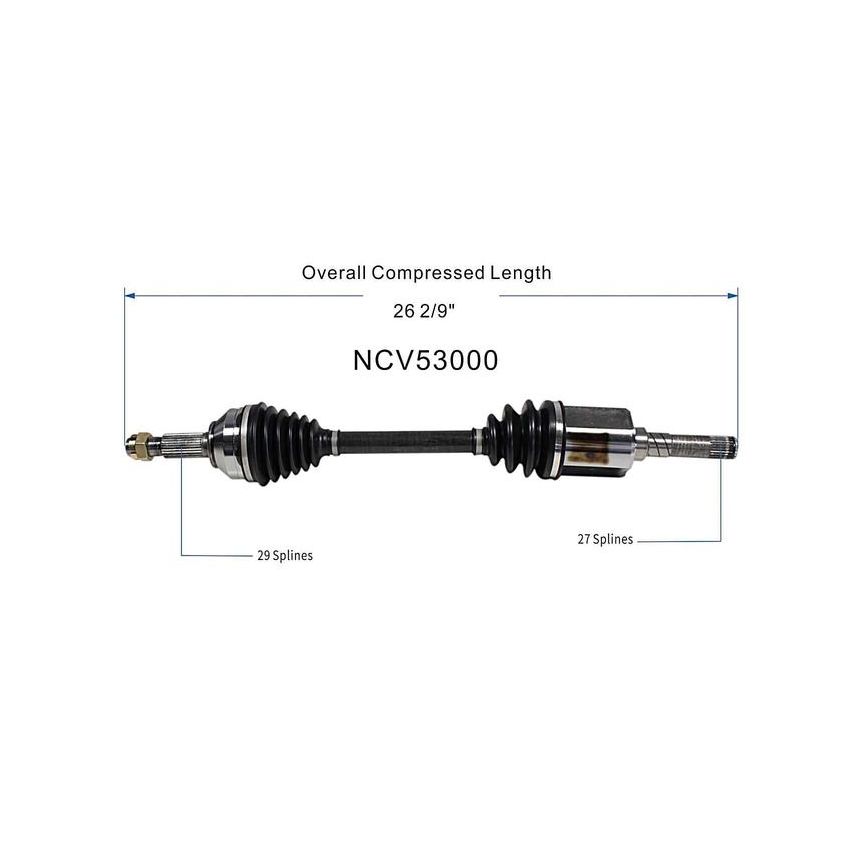 GSP NCV53000 Nissan (AWD) CV Axle Assembly  - Front Left