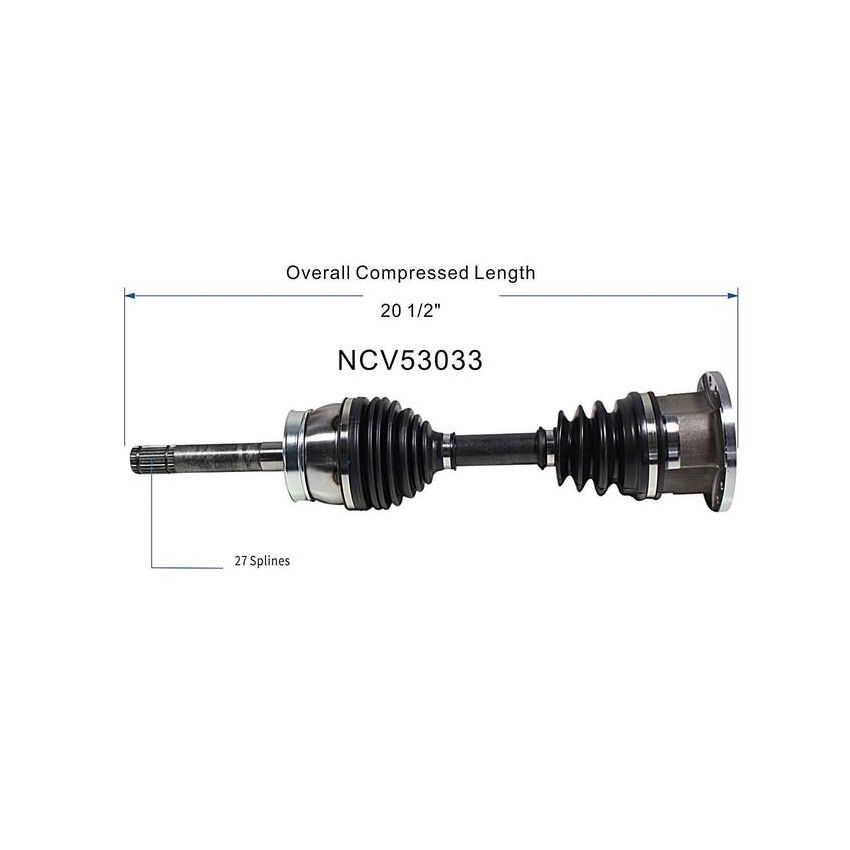 GSP NCV53033 Nissan (4WD) CV Axle Assembly  - Front