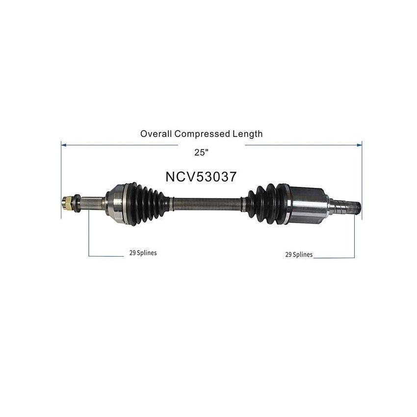 GSP NCV53037 07-12 Nissan Sentra SE-R Spec V CV Axle Assembly  - Front Left