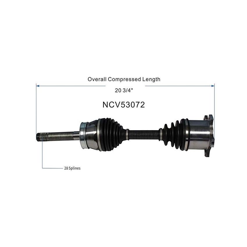 GSP NCV53072 Nissan (3.0 - 4WD) CV Axle Assembly  - Front