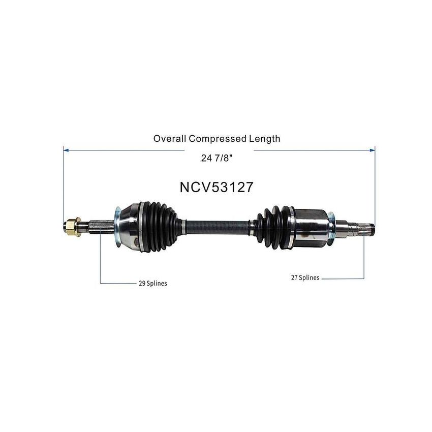 GSP NCV53127 Nissan, Suzuki (4.0) CV Axle Assembly  - Front