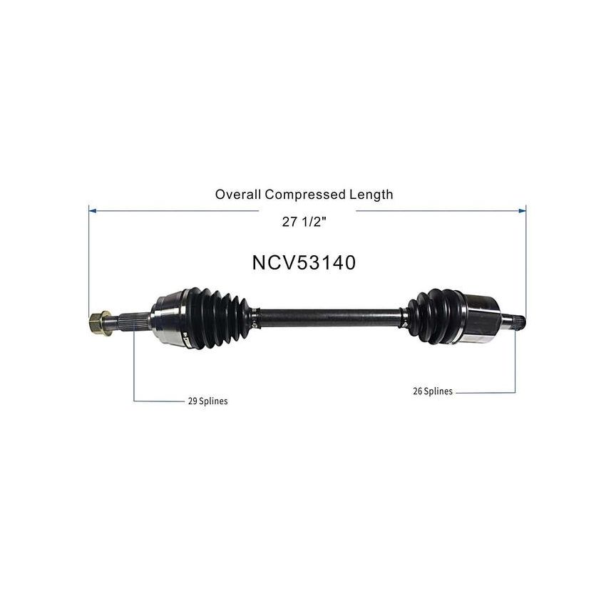 GSP NCV53140 04-09 Nissan Quest CV Axle Assembly  - Front Left